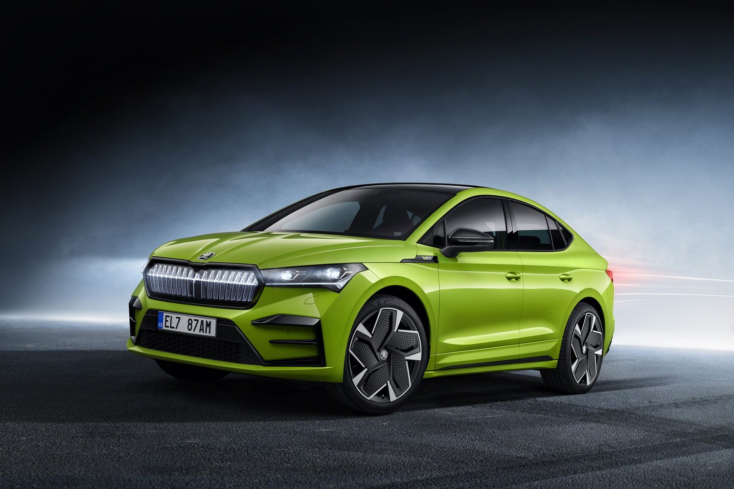 Skoda reveals new all-electric Enyaq Coupe. Image by Skoda.