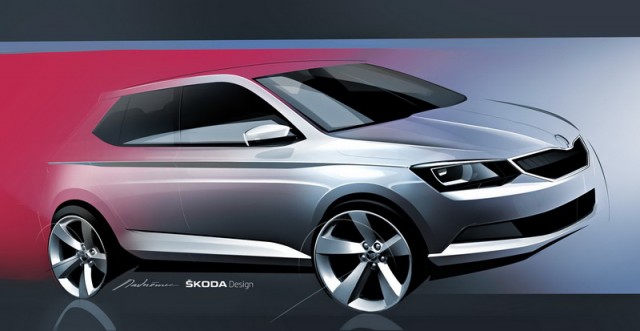 Skoda teases next-gen Fabia. Image by Skoda.