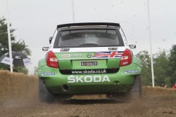 2012 Skoda Fabia S2000 rally car in action. Image by Syd Wall.