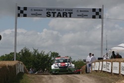 2012 Skoda Fabia S2000 rally car in action. Image by Syd Wall.