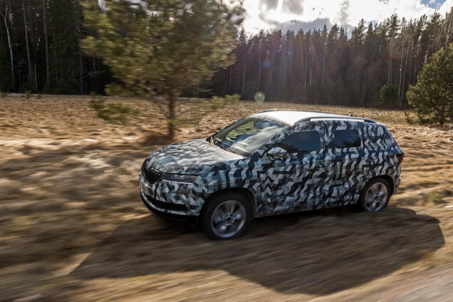 First drive: Skoda Karoq prototype. Image by Skoda.