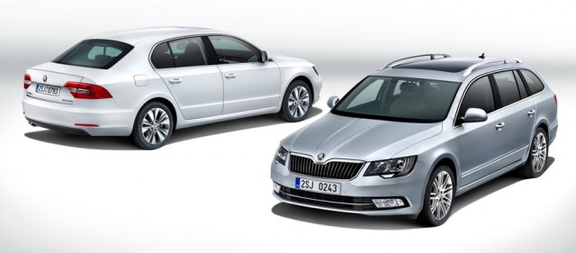 New look for Skoda Superb. Image by Skoda.