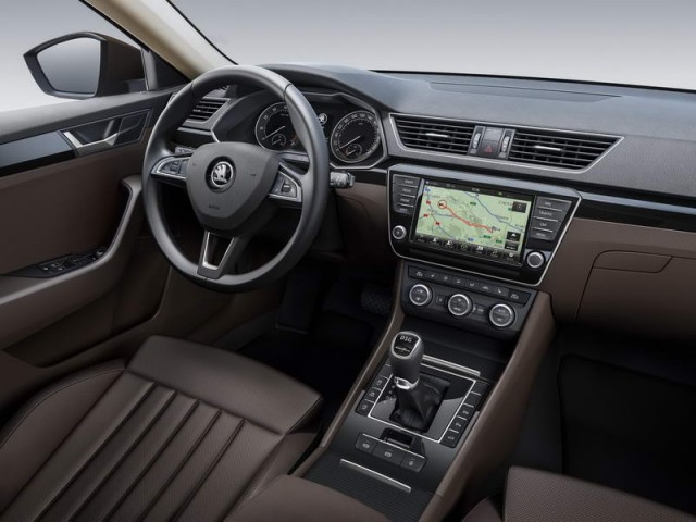 New Skoda Superb cabin revealed. Image by Skoda.