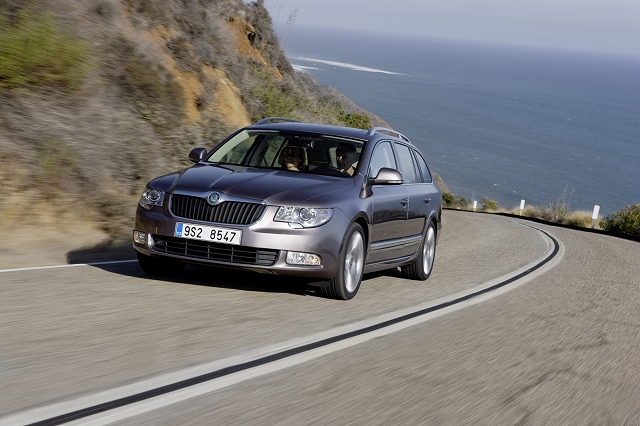 First drive: Skoda Superb Estate. Image by Skoda.