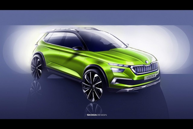 Skoda's small crossover previewed by Vision X. Image by Skoda.