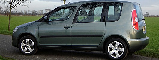 skoda roomster bike inside