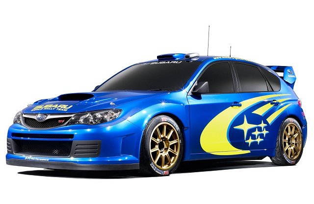 New WRC car heads Subaru show line-up. Image by Subaru.