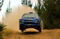 Petter Solberg was spectacular in seventh place. Picture by Subaru.