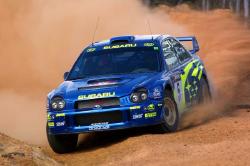 Burns and the Subaru excel on gravel. Picture by Subaru.