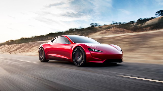 Tesla Roadster sets new EV benchmark. Image by Tesla.