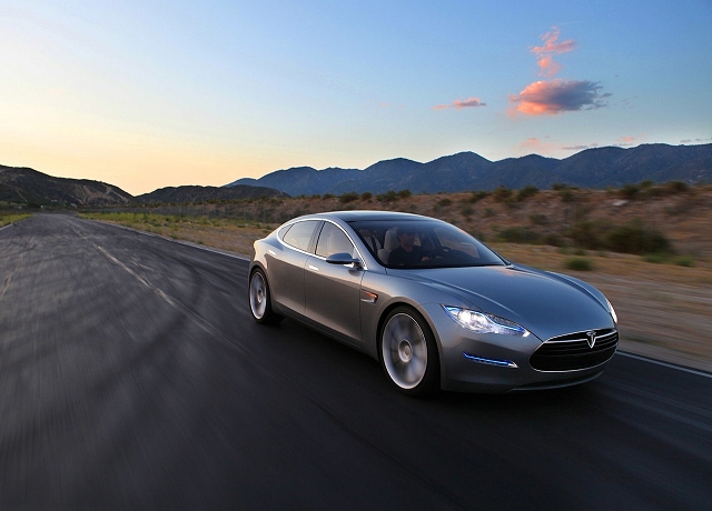 Tesla S on sale in 2012. Image by Tesla.