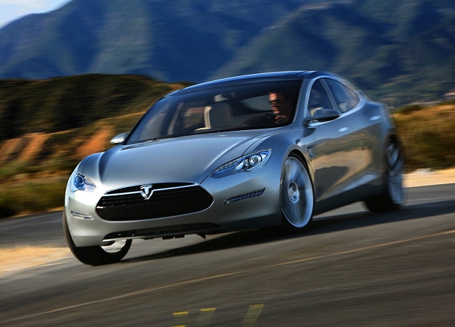 Tesla Model S on the move. Image by Tesla.