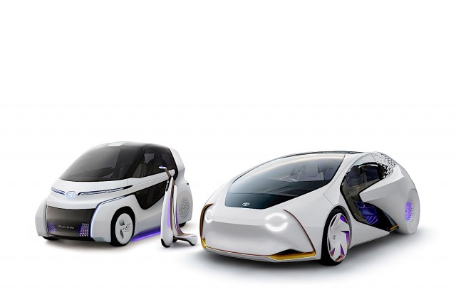 Toyota shows ideas for three-step urban transport in Tokyo. Image by Toyota.