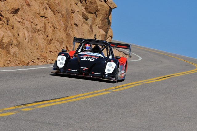Toyota beats electric Pikes Peak record. Image by Toyota.