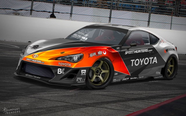 First view of 700hp GT86 drift car. Image by Speedhunters.