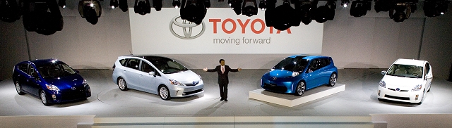 Green: Toyota Prius family. Image by Toyota.