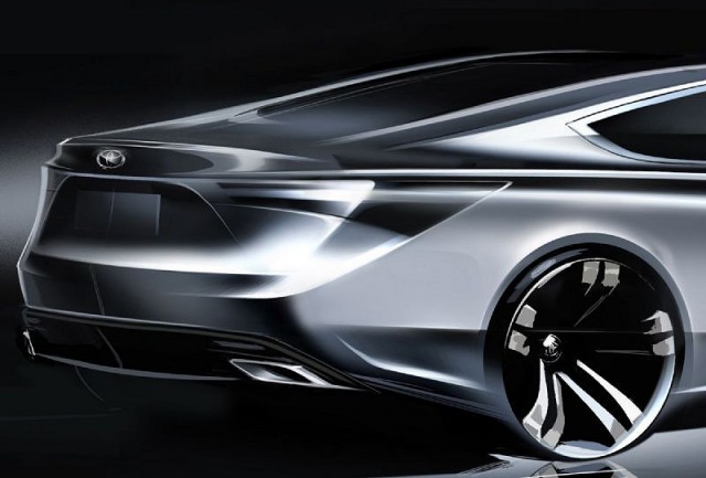 Toyota teases new saloon ahead of New York. Image by Toyota.