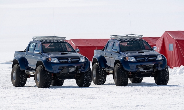 Toyota Hilux reaches South Pole. Image by Toyota.