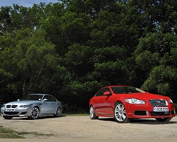 2009 Jaguar XFR vs BMW M5. Image by Max Earey.