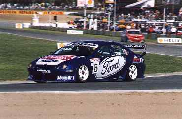 Seto in action in his Ford Falcon