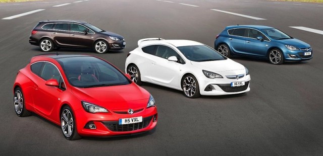 Vauxhall facelifts the Astra. Image by Vauxhall.