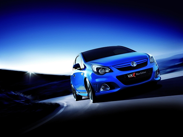 Corsa VXR gets the blues. Image by Vauxhall.