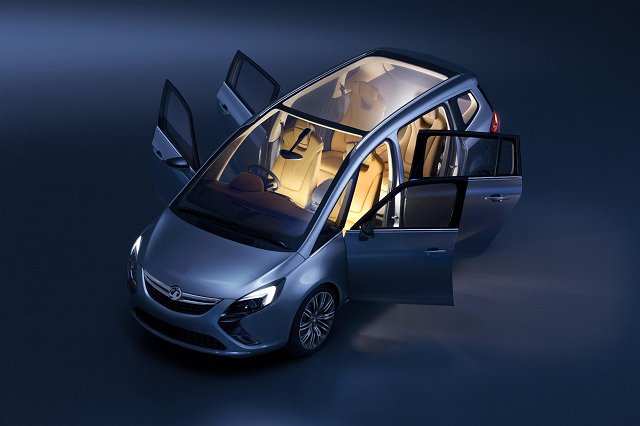 Geneva's Zafira Tourer unveiled in full. Image by Vauxhall.