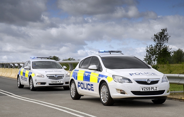 Astra police car unveiled. Image by Vauxhall.