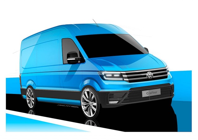 New-look Volkswagen Crafter previewed. Image by Volkswagen.