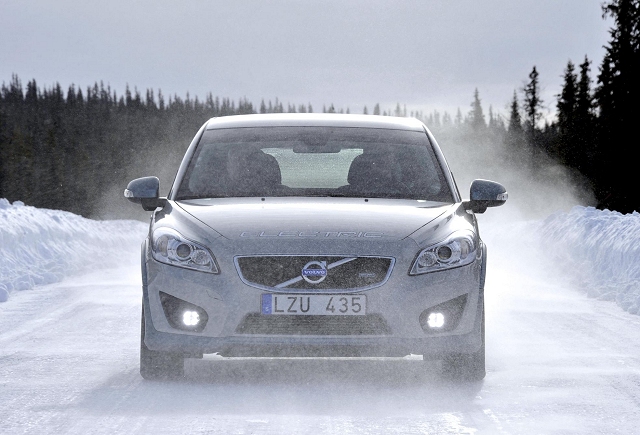 Winter test for electric Volvo. Image by Volvo.
