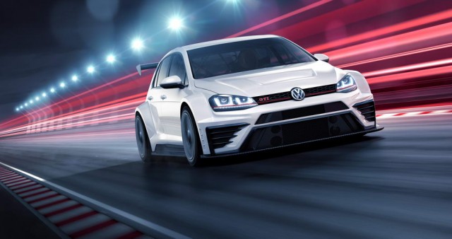Golf GTI TCR racers delivered by Volkswagen. Image by Volkswagen.
