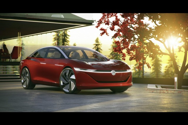 Volkswagen unveils fourth ID model, the Vizzion. Image by Volkswagen.