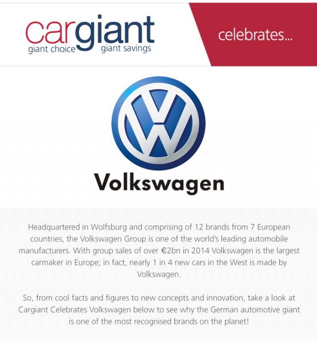 Volkswagen Group - by infographic. Image by Cargiant.