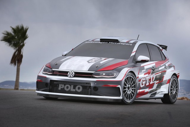 Volkswagen Polo GTI R5 rally car revealed. Image by Volkswagen.
