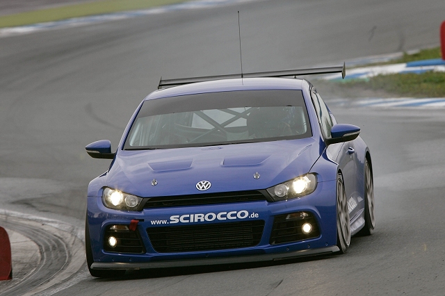 VW Scirocco makes race debut. Image by VW.