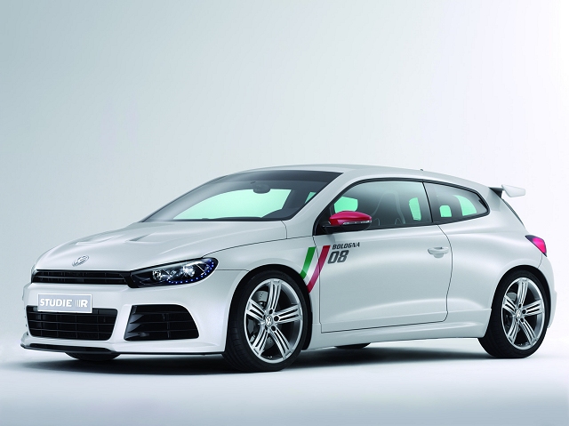 Design study previews new R-badged Scirocco. Image by VW.